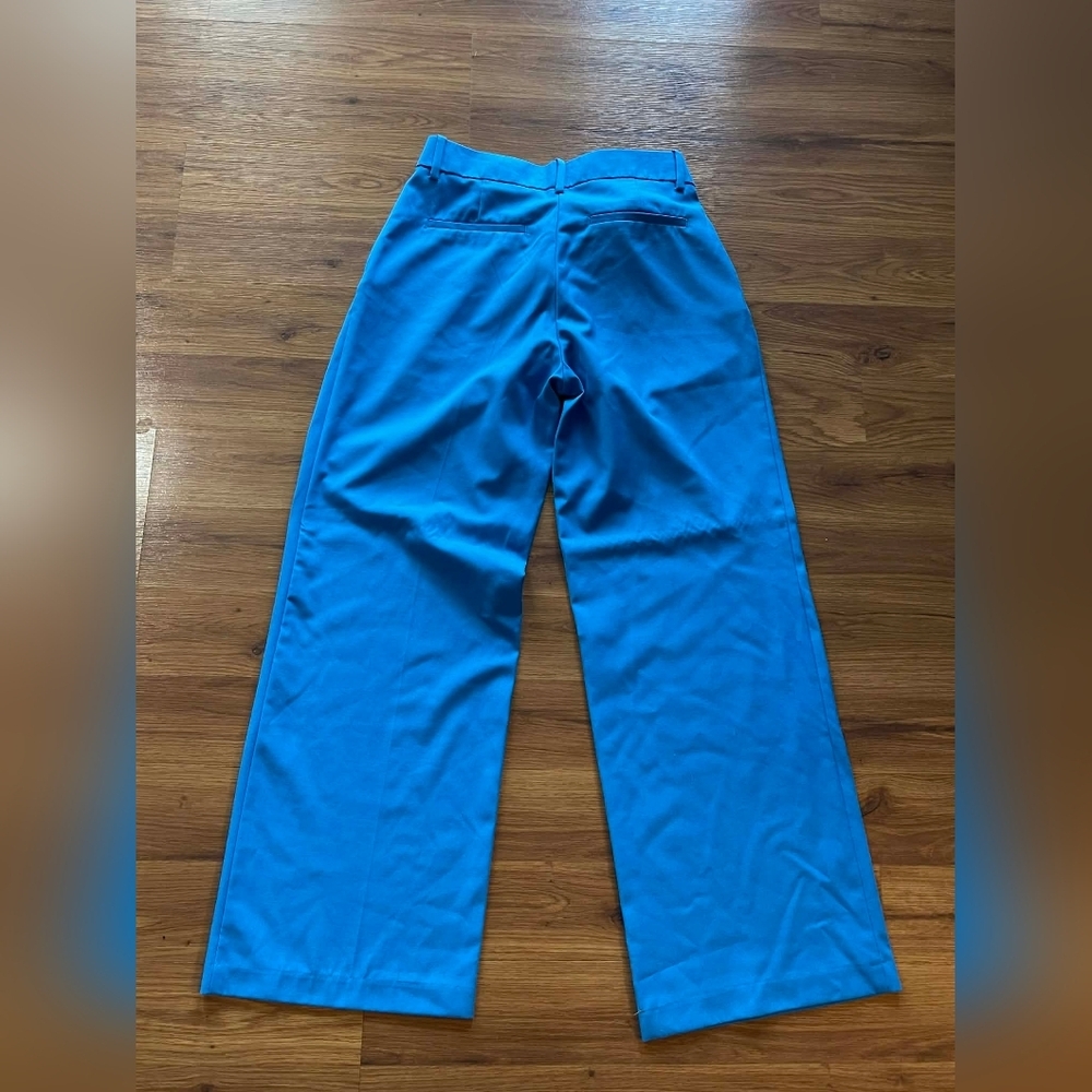 H&M Womens Blue Wide Leg Pants Size 6 - Picture 3 of 3